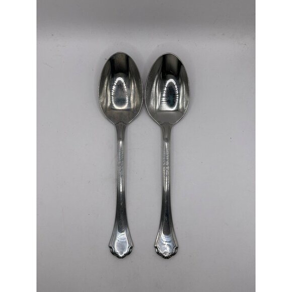 Oneida Silver Midtown Stainless Steel tablespoon Set Of 2 Glossy Finish 18/0 Dur - Picture 2 of 5